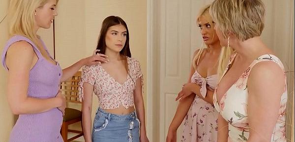  MILFs Exchange Teen Stepdaughters For Lesbian Sex - GirlfriendsFilms